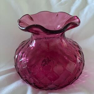 Chalet Cranberry Glass Vase